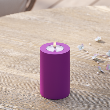 Deluxe Homeart Venkovní LED blokové světlo Ø 7,5 x 12,5 cm Fialová LED venkovní světelné blokové světlo 1