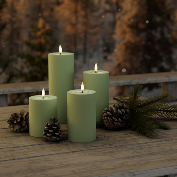 Deluxe Homeart Dust Green Utomhusljuspaket 7,5 x 10, 12,5, 15, 20 1