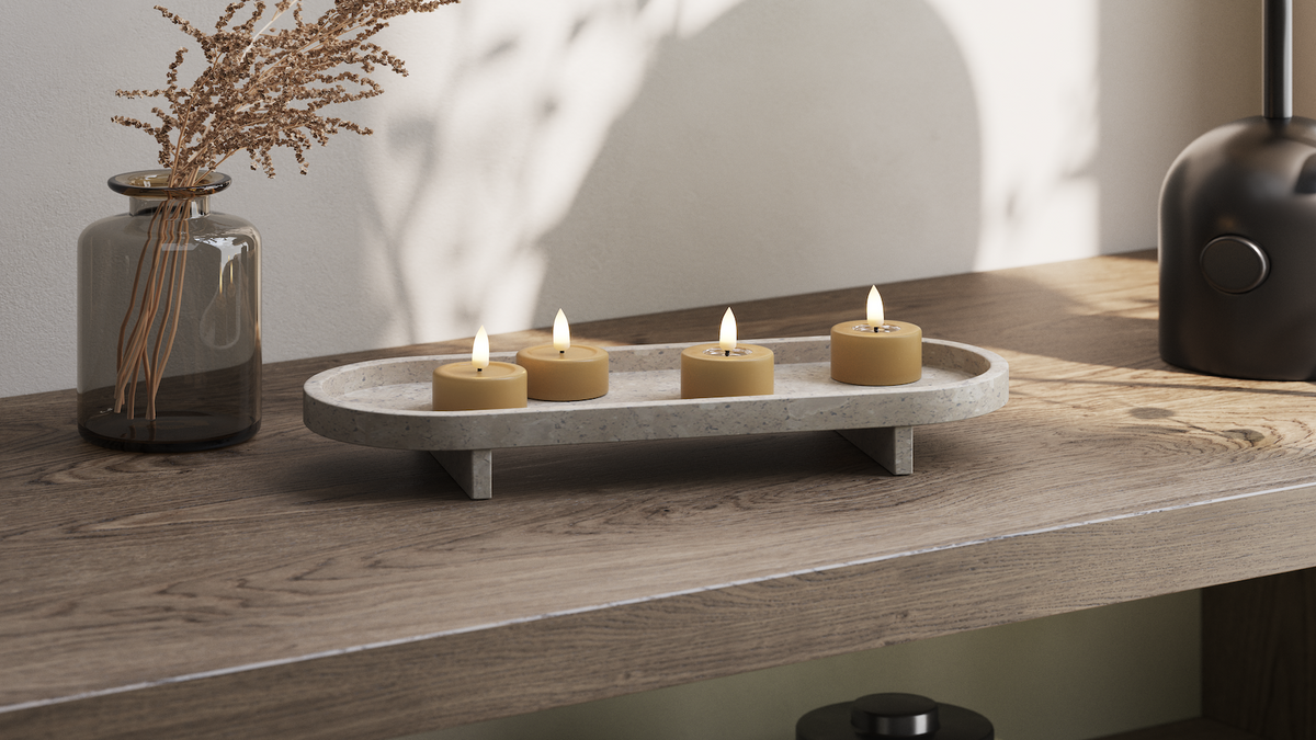 Naturlig tro LED Värmeljus Med WetLook ™ -design