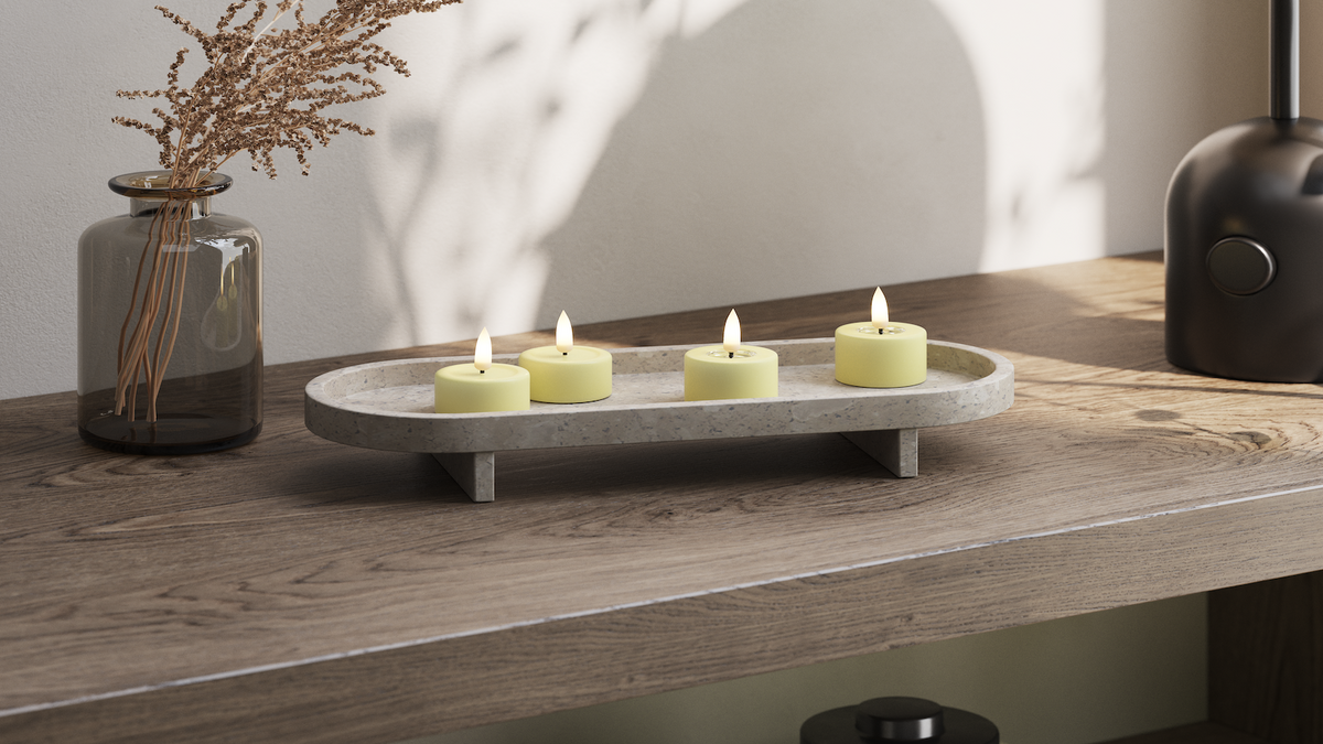 Naturlig tro LED Värmeljus Med WetLook ™ -design