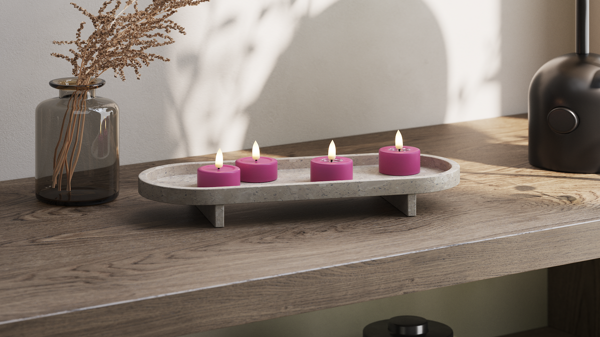 Naturlig tro LED Jumbo Värmeljus Med WetLook ™ -design