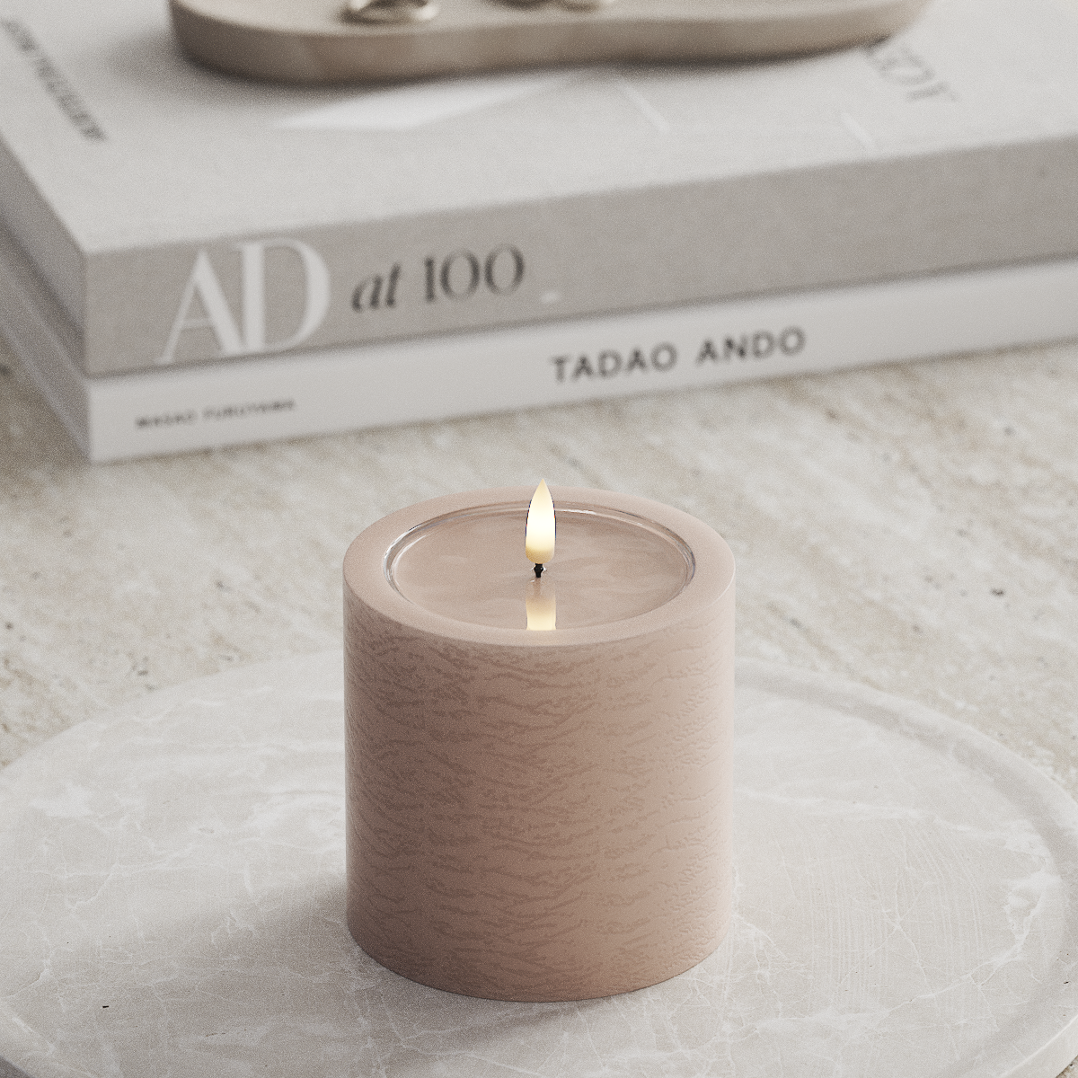 Deluxe Homeart Unique LED Blokklys D 10 x 10 cm Rose unique blokklys 1