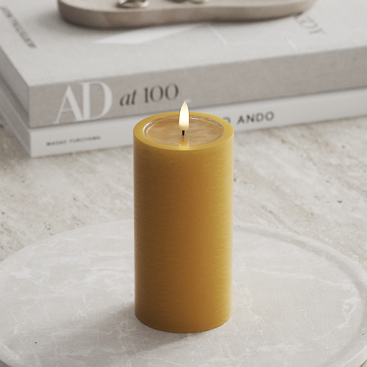 Deluxe Homeart Unique LED Bloklys D 7,5 x 15 cm Karry unique bloklys 1