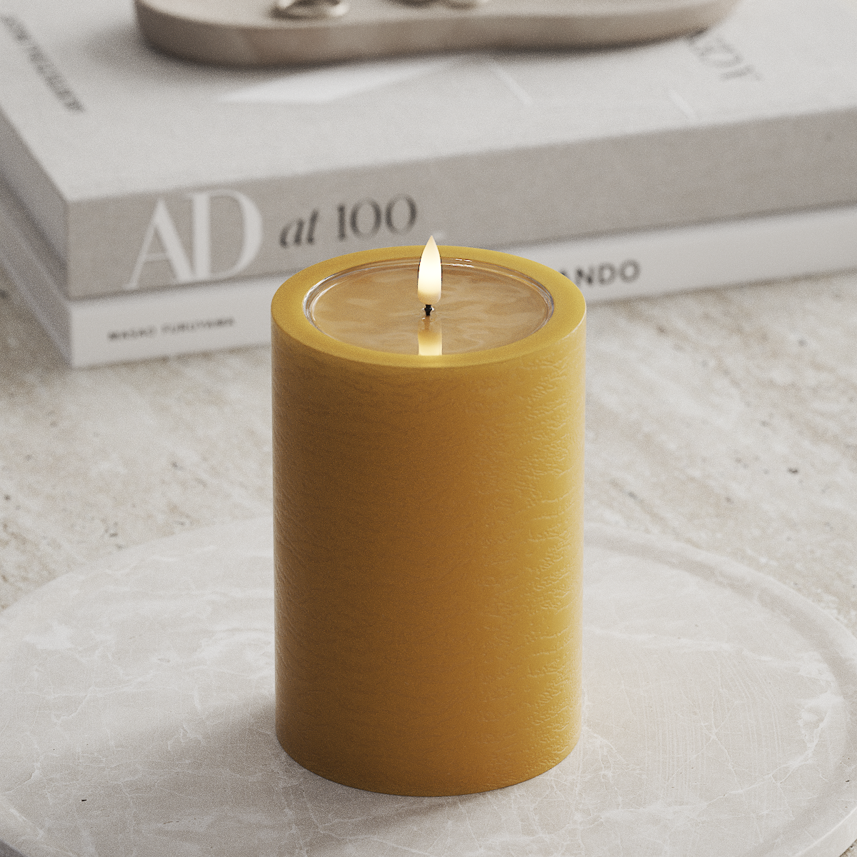 Deluxe Homeart Unique LED Bloklys D 10 x 15 cm Karry unique bloklys 1