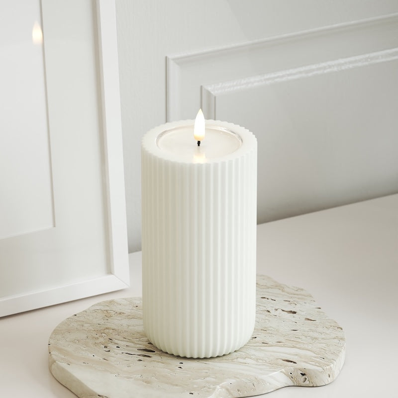 Unique Candles Unique Φωτιστικό αυλάκωσης LED D 8 x 15 cm Λευκό